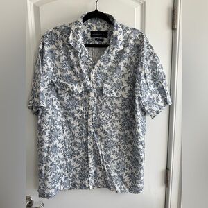 Abercrombie & Fitch White and Blue Floral Shirt